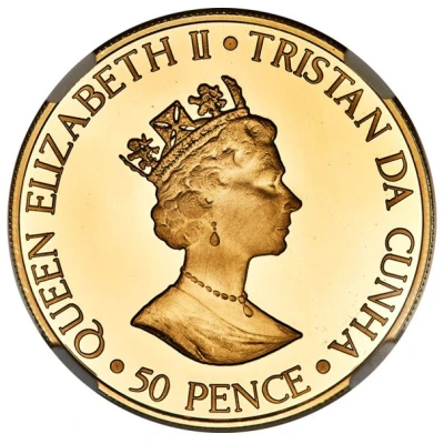 50 Pence - Elizabeth II Queen Mother front