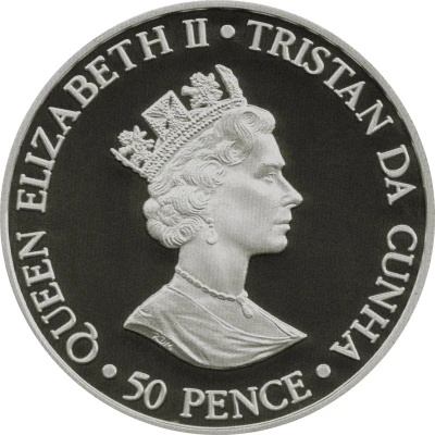 50 Pence - Elizabeth II Queen Mother ND front