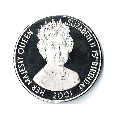 50 Pence - Elizabeth II Queen's Birthday; Silver Proof Issue back