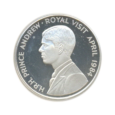 50 Pence - Elizabeth II Royal Visit; Silver Proof Issue back