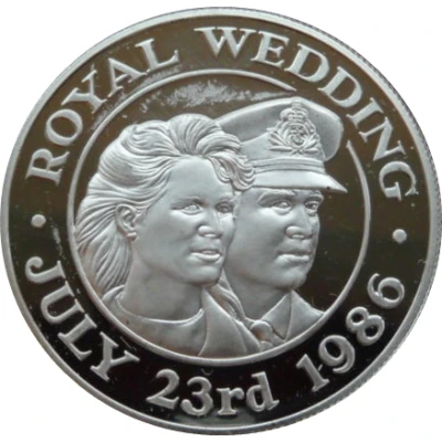 50 Pence - Elizabeth II Royal Wedding; Silver Proof Issue ND back