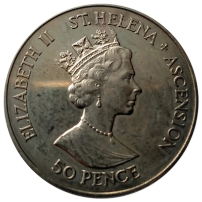 50 Pence - Elizabeth II Royal Wedding front