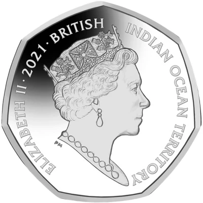 50 Pence - Elizabeth II Trooping the Colour; Silver front