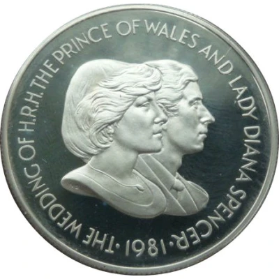 50 Pence - Elizabeth II Wedding of Prince Charles and Lady Diana Spencer back