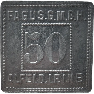 50 Pfennigs - Alfeld (Fagus G.M.B.H.) ND front