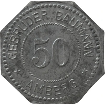 50 Pfennigs - Amberg (Gebrüder Baumann) ND front