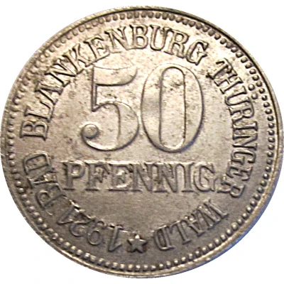 50 Pfennigs - Bad Blankenburg front