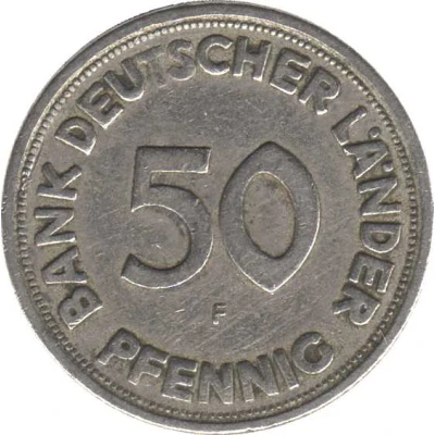 50 Pfennigs Bank of German States front