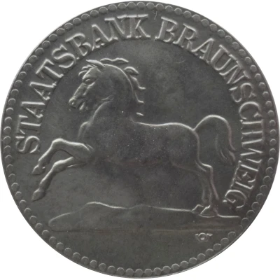 50 Pfennigs - Braunschweig Staatsbank front