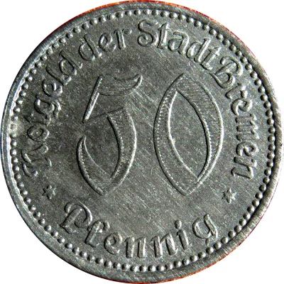 50 Pfennigs - Bremen front