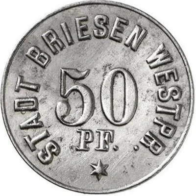 50 Pfennigs - Briesen ND back