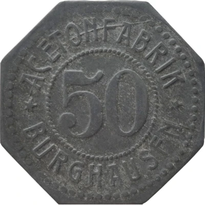 50 Pfennigs - Burghausen an der Salzach (Acetonfabrik) ND front