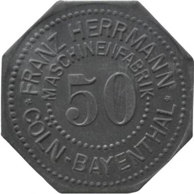 50 Pfennigs - Cöln-Bayenthal (Franz Herrmann Maschinenfabrik) ND front