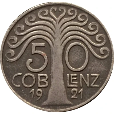 50 Pfennigs - Coblenz Görres front