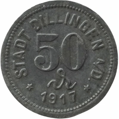 50 Pfennigs - Dillingen front