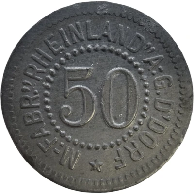 50 Pfennigs - Düsseldorf (M.-Fabr. Rheinland A.G.) ND front