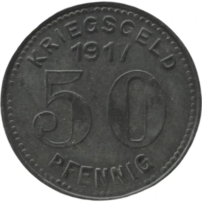 50 Pfennigs - Elberfeld back