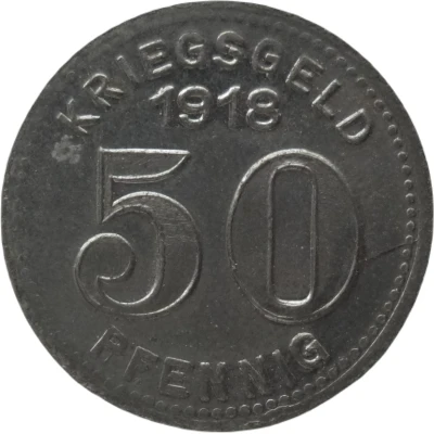 50 Pfennigs - Elberfeld back