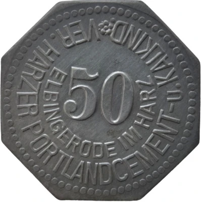 50 Pfennigs - Elbingerode (Ver. Harzer Portlandcement u. Kalkind.) ND front