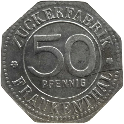 50 Pfennigs - Frankenthal Zuckerfabrik front