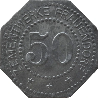 50 Pfennigs - Frauendorf (Zementwerke) ND front