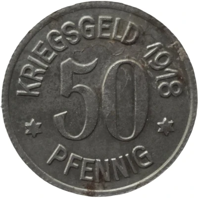 50 Pfennigs - Gilgenburg back