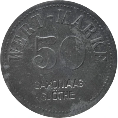 50 Pfennigs - Glöthe (Saxonia AG) ND front