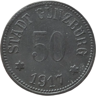 50 Pfennigs - Günzburg front