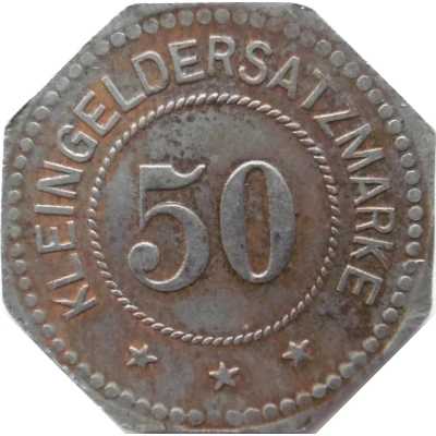 50 Pfennigs - Halle (A. Riebecksche Montanwerke A.G) ND back