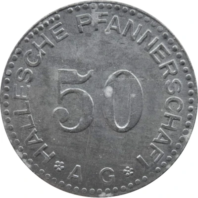 50 Pfennigs - Halle an der Saale (Hallesche Pfännerschaft A.G.) ND front