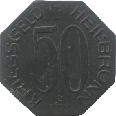 50 Pfennigs - Heilbronn front