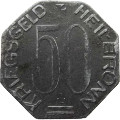 50 Pfennigs - Heilbronn front