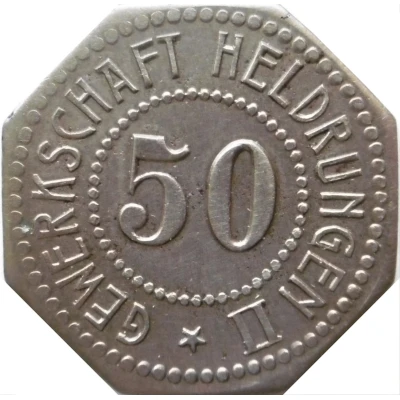 50 Pfennigs - Heldrungen (Gewerkschaft Heldrungen II) ND front