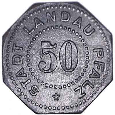 50 Pfennigs - Landau ND front