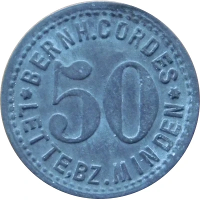 50 Pfennigs - Lette (Bernh. Cordes) ND front