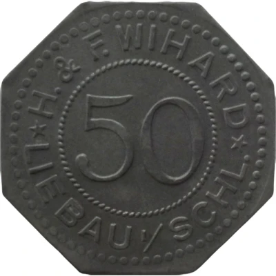 50 Pfennigs - Liebau (H. and F. Wihard) ND front