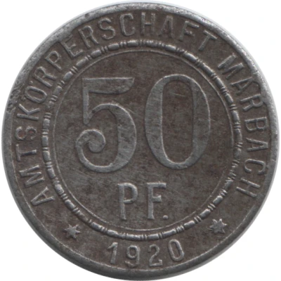 50 Pfennigs - Marbach Friedrich Schiller front