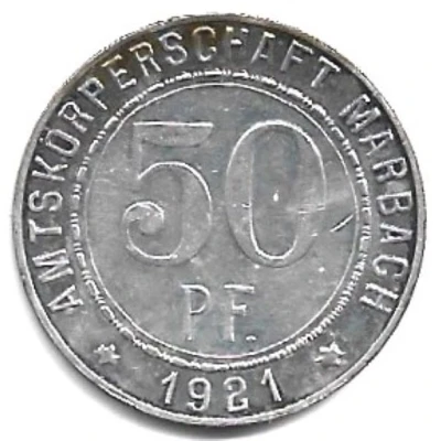 50 Pfennigs - Marbach Friedrich Schiller front