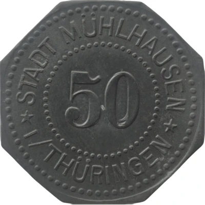 50 Pfennigs - Mühlhausen in Thüringen ND front