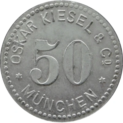 50 Pfennigs - München (Oskar Kiesel and Cº) ND front