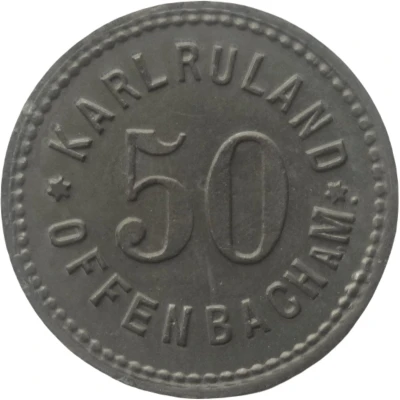 50 Pfennigs - Offenbach (Karl Ruland) ND back