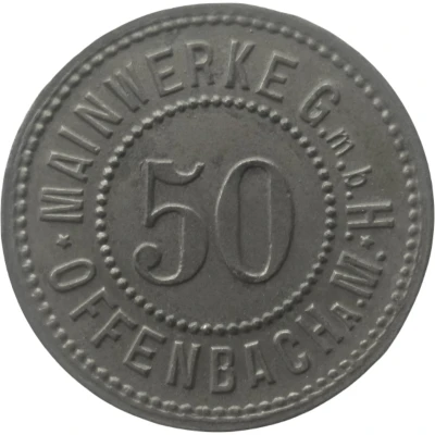 50 Pfennigs - Offenbach (Mainwerke G.m.b.H.) ND front