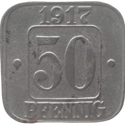 50 Pfennigs - Rauxel back