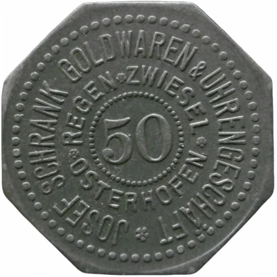 50 Pfennigs - Regen (Josef Schrank Goldwaren and Uhrengeschäft) ND front