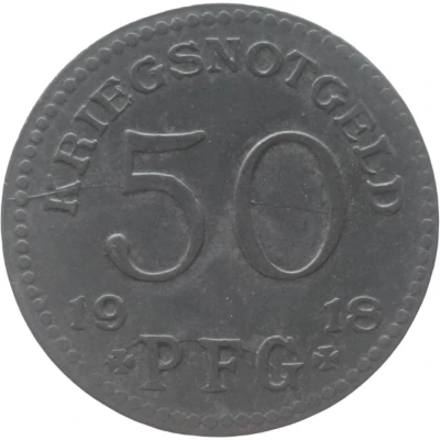 50 Pfennigs - Rudolstadt back