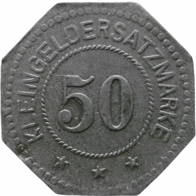 50 Pfennigs - Ruhla (Thiel and Schuchardt) ND back