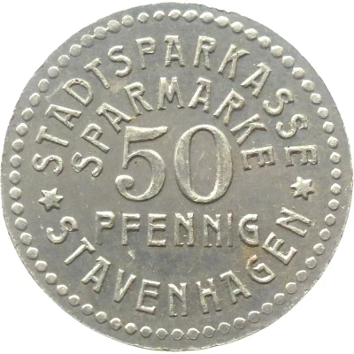 50 Pfennigs - Stavenhagen ND front