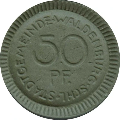 50 Pfennigs - Waldenburg / Schlesien front