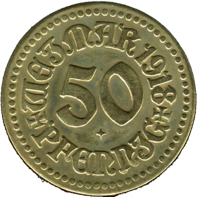 50 Pfennigs - Weimar front