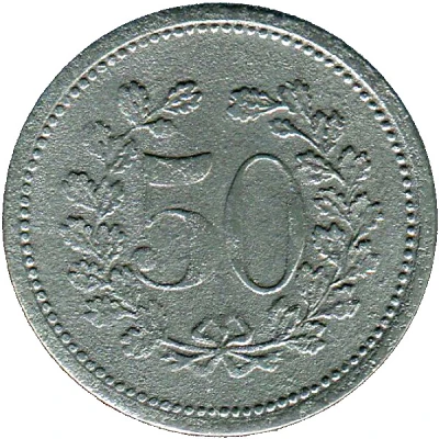 50 Pfennigs - Zirndorf back